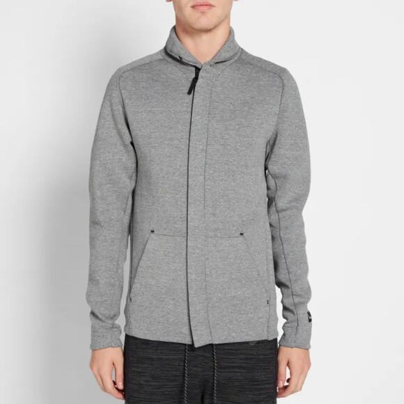 Nike Mens Gray Tech Fleece Jacket Full Zip Athleisure Workout Size XL - Picture 1 of 8